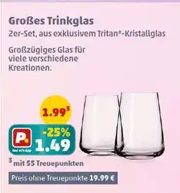 PENNY Großes Trinkglas Angebot