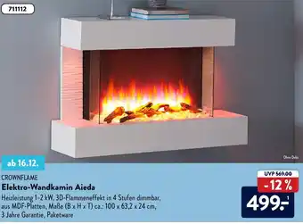 Aldi Süd Crownflame Elektro Wandkamin Aieda Angebot