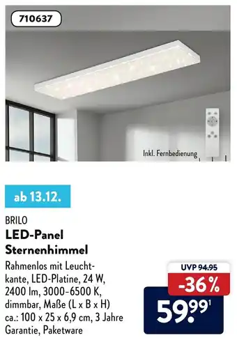 Aldi Süd Brilo LED Panel Sternenhimmel Angebot