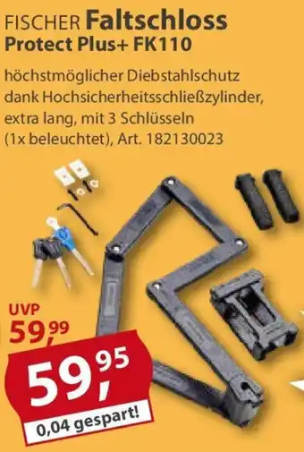 Sonderpreis Baumarkt FISCHER Faltschloss Protect Plus+ FK110 Angebot