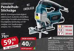 Sonderpreis Baumarkt GERMANIA Pendelhub Stichsäge Angebot
