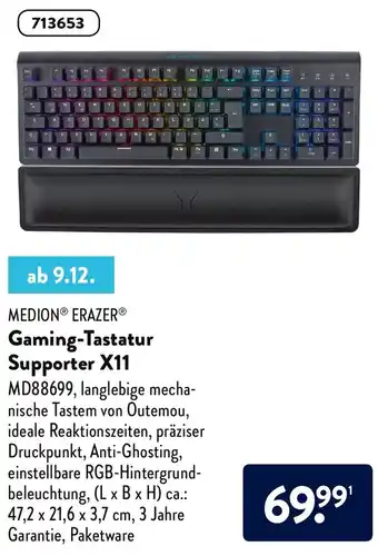 Aldi Süd Medion Erazer Gaming Tastatur Supporter X11 Angebot