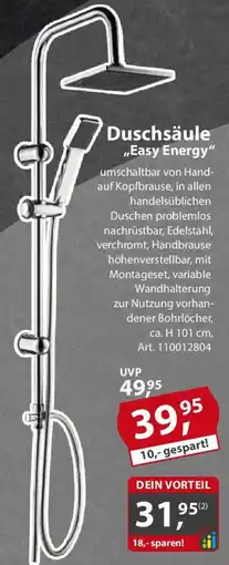 Sonderpreis Baumarkt Duschsäule ,,Easy Energy" Angebot