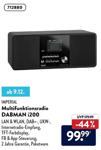 Aldi Süd Imperial Multifunktionsradio DABMAN i200 Angebot