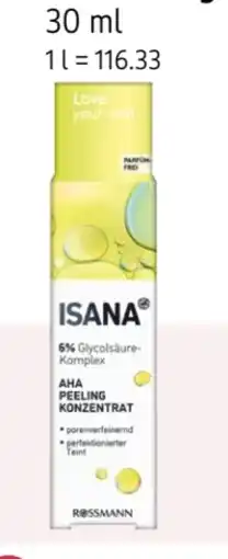 Rossmann Isana AHA Peeling Konzentrat Angebot
