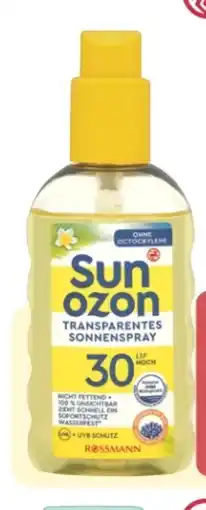 Rossmann Sunozon Transparentes Sonnenspray LSF 30 Angebot