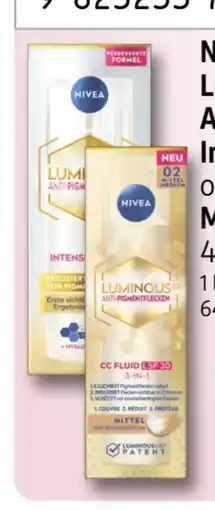 Rossmann Nivea Cellular Luminous 630 Anti Pigmentflecken Intensiv Serum Angebot