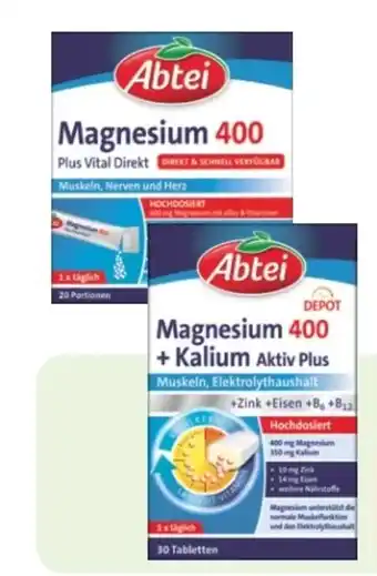Rossmann Abtei Magnesium 400 Plus Vital Direkt Angebot