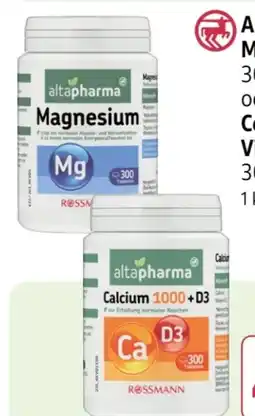 Rossmann Altapharma Magnesium Angebot
