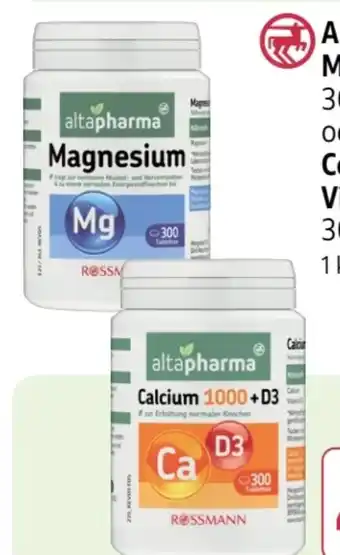 Rossmann Altapharma Magnesium Angebot