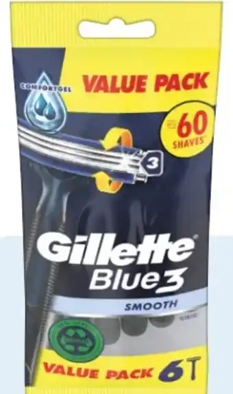 Rossmann Gillette Blue 3 Smooth Einwegrasierer Angebot