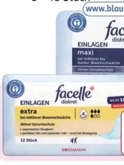 Rossmann Facelle Diskret Hygiene-Einlagen Angebot
