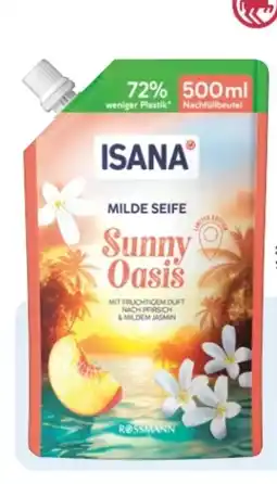 Rossmann Isana Seife im Nachfüllbeutel Angebot