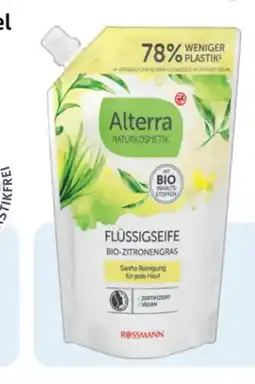 Rossmann Alterra Flüssigseife Bio-Zitronengras Nachfüllbeutel Angebot