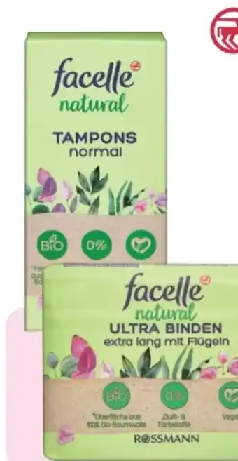 Rossmann Facelle Natural Tampons Normal Angebot