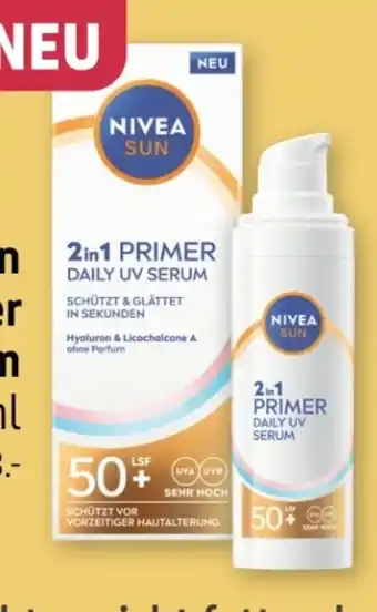 Rossmann Nivea Sun 2in1 Primer Daily UV Serum Angebot