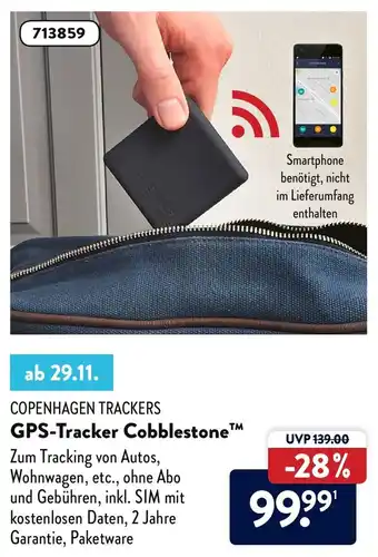 Aldi Süd Copenhagen Trackers GPS Tracker Cobblestone Angebot