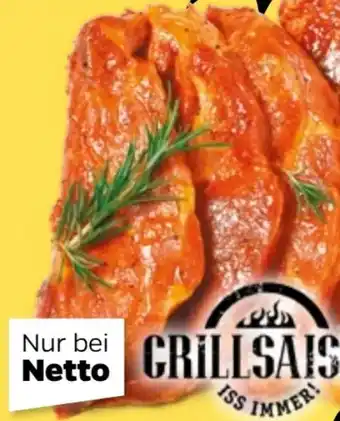 NETTO Grillsaison Iss immer! Schweine-Nackensteaks mariniert Angebot