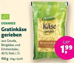Biomarkt DENNREE Gratinkäse gerieben Angebot