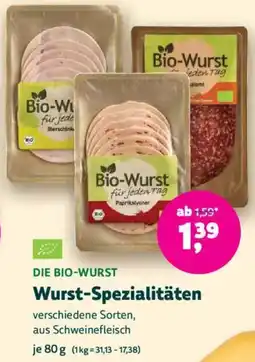 Biomarkt DIE BIO-WURST Wurst-Spezialitäten Angebot