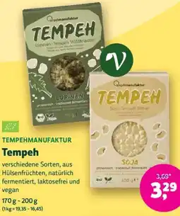 Biomarkt TEMPEHMANUFAKTUR Tempeh Angebot