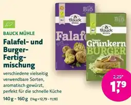 Biomarkt BAUCK MÜHLE Falafel- und Burger Fertigmischung Angebot