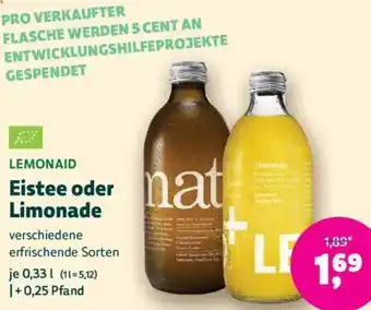 Biomarkt LEMONAID Eistee oder Limonade Angebot