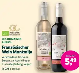 Biomarkt LES DOMAINES AURIOL Französischer Wein Montmija Angebot