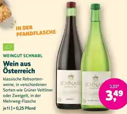 Biomarkt WEINGUT SCHNABL Wein aus Österreich Angebot