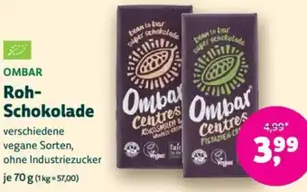 Biomarkt OMBAR Roh Schokolade Angebot