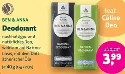 Biomarkt BEN & ANNA Deodorant Angebot