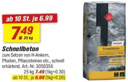 toom Baumarkt Schnellbeton Angebot