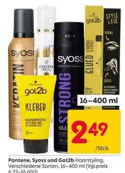 Rusta Pantene, syoss und got2b haarstyling Angebot