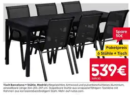 Rusta Tisch barcelona + stühle, madrid Angebot