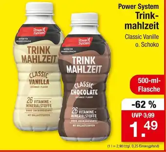 Zimmermann Power system trinkmahlzeit classic vanille oder classic chocolate Angebot