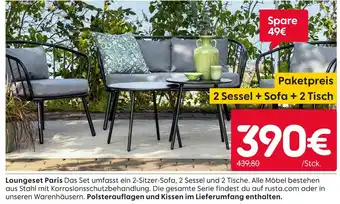 Rusta Loungeset paris Angebot