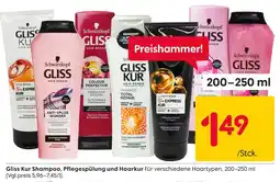 Rusta Gliss kur shampoo, pflegespülung und haarkur Angebot