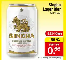 Zimmermann Singha lager bier Angebot