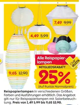 Rusta Reispapierlampen Angebot