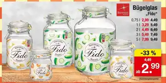 Zimmermann Bormioli rocco bügelglas fido 0,75 l Angebot