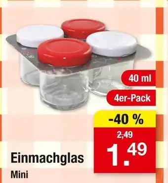 Zimmermann Einmachglas mini Angebot
