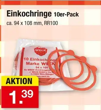 Zimmermann Weck einkochringe Angebot