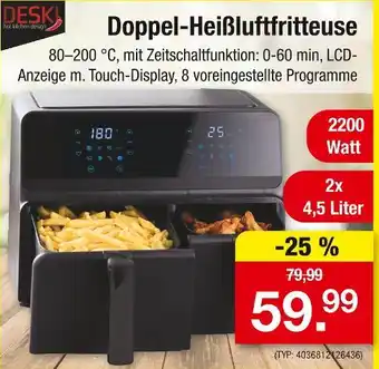 Zimmermann Deski doppel-heißluftfritteuse Angebot