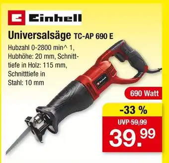 Zimmermann Einhell universalsäge tc-ap 690 e Angebot