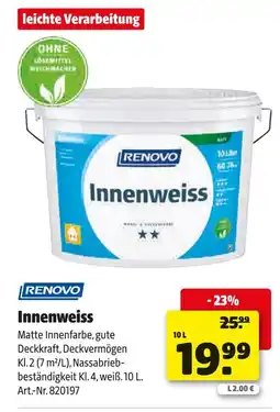 Hagebau Renovo innenweiss Angebot
