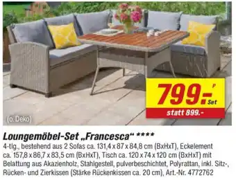 toom Baumarkt Loungemöbel-Set „Francesca" Angebot