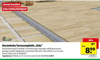 Hagebau Mr. gardener keramische terrassenplatte „oslo“ Angebot