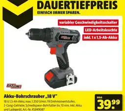 Hagebau Go/on! akku-bohrschrauber „18 v“ Angebot