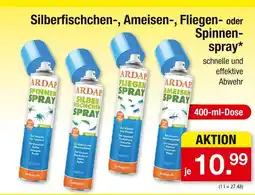 Zimmermann Ardap silberfischchen-, ameisen-, fliegen- oder spinnenspray Angebot