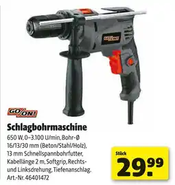Hagebau Go/on! schlagbohrmaschine Angebot